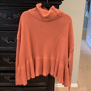 Free People Layer Cake Sweater Rose Turtleneck